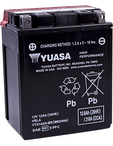 Batería YUASA YTX14AH-BS