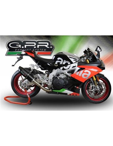 GPR escape compatible con  Aprilia Rsv4 1000 - RF - Rr - Racer Pack 2017-2018, Furore Evo4 Poppy, Escape legal, homologado, sile