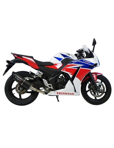 GPR escape compatible con  Honda Cbr 300 R 2014-2016, Furore Poppy, Escape legal, homologado, silenciador con catalizador, db ki