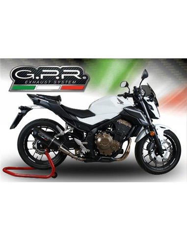 GPR escape compatible con  Honda Cb 500 F 2016-2018, Furore Poppy, Escape racing, linea completa, suministrado con colector espe