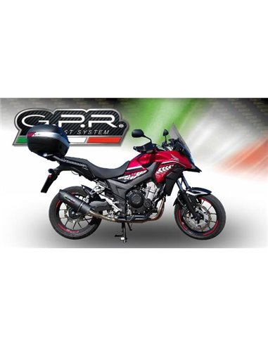 GPR escape compatible con  Honda Cb 500 X 2016-2018, Furore Evo4 Poppy, Escape legal, homologado, silenciador con db killer desm