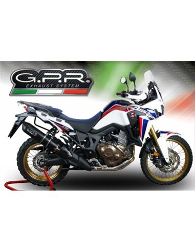 GPR escape compatible con  Honda Crf 1000 L Africa Twin 2015-2017, Furore Poppy, Escape legal, homologado, silenciador con db ki