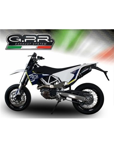 GPR escape compatible con  Husqvarna Enduro 701 2015-2016, Furore Poppy, Escape legal, homologado, silenciador con db killer des