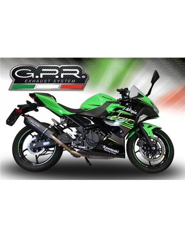 GPR escape compatible con  Kawasaki Ninja 400 2018-2022, Furore Evo4 Poppy, Escape legal, homologado, silenciador con db killer 