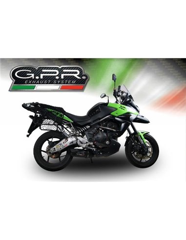 GPR escape compatible con  Kawasaki Versys 650 2006-2014, Furore Poppy, Escape homologado, legal, con db killer extraíble, tubo 