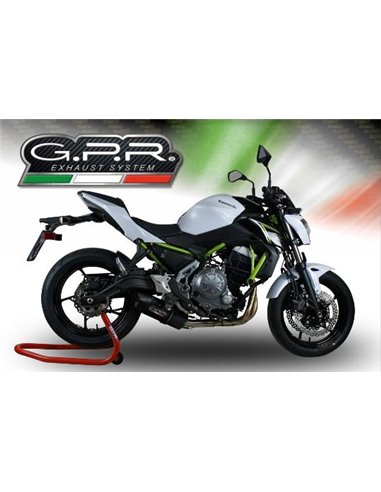 GPR escape compatible con  Kawasaki Z 650 2021-2022, Furore Evo4 Poppy, Escape completo homologado y legal,con catalizador inclu