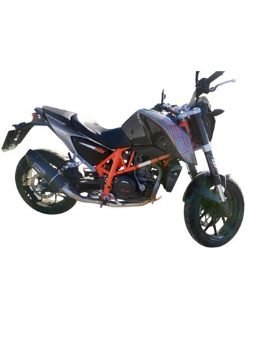 GPR escape compatible con  Ktm Duke 690 2012-2016, Furore Evo4 Poppy, Escape legal, homologado, silenciador con db killer desmon