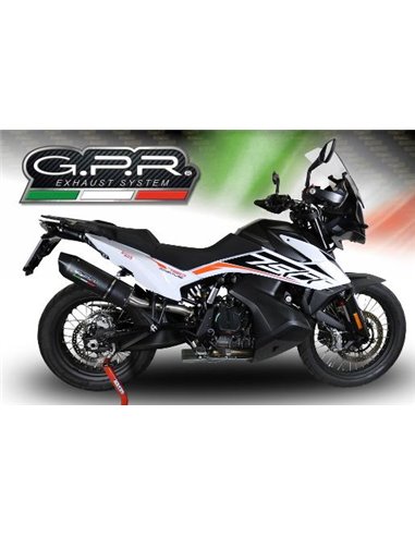 GPR escape compatible con  Ktm Adventure 790 2018-2020, Furore Evo4 Poppy, Escape legal, homologado, silenciador con db killer d