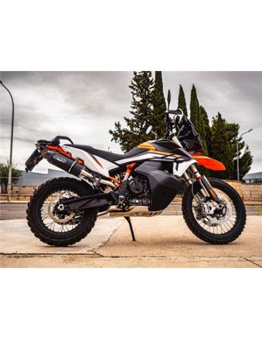 GPR escape compatible con  Ktm Adventure 890 2021-2023, Furore Poppy, Escape racing, silenciador con tubo de conexion, articulo 