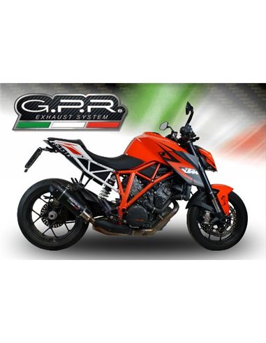 GPR escape compatible con  Ktm Superduke 1290 R  2014-2016, Furore Poppy, Escape legal, homologado, silenciador con db killer de