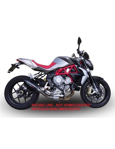 GPR escape compatible con  Mv Agusta Brutale 800 2017-2020, Furore Evo4 Poppy, Escape legal, homologado, silenciador con cataliz