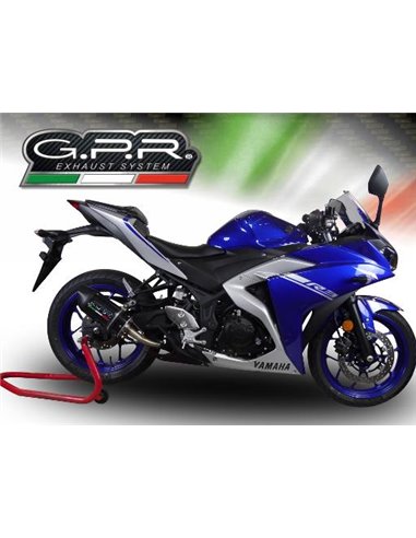 GPR escape compatible con  Yamaha YZF-R25  2021-2023, Furore Evo4 Poppy, Escape legal, homologado, silenciador con db killer des