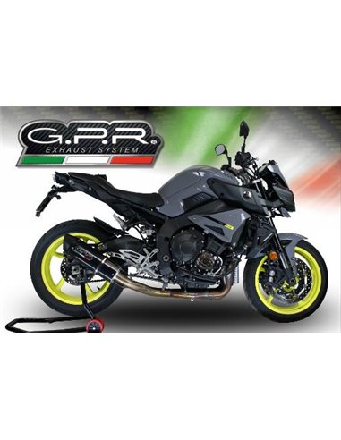 GPR escape compatible con  Yamaha Mt-10 2016-2020, Furore Evo4 Poppy, Escape semi-completo homologado, con db killer extraible y