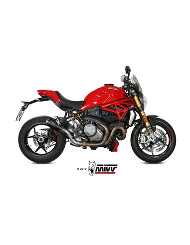 Mivv Slip-On Mk3 carbono Ducati Monster 821 2018-20 / Monster 1200 2017-21