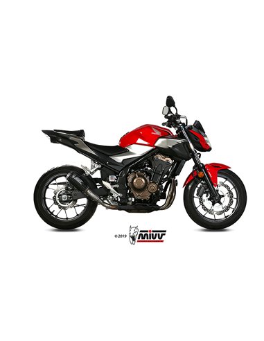 Mivv Slip-On Mk3 carbono Honda CB 500 F 2019-24