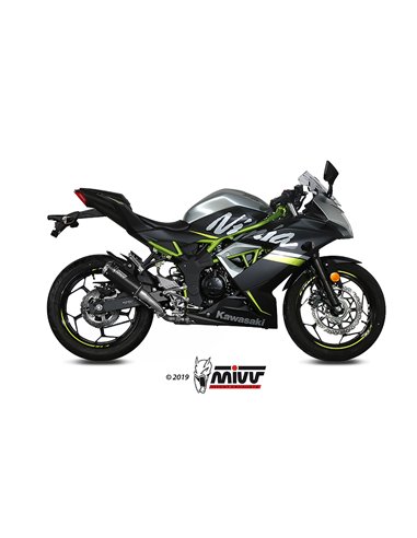 Mivv Slip-On Mk3 black Kawasaki Ninja 125 / Z125 2019-24