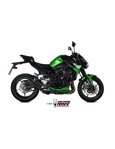 Mivv Slip-On Double Gun black Kawasaki Z900 2020-24