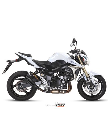 Mivv Slip-On Double Gun black Suzuki GSR 750 2011-16