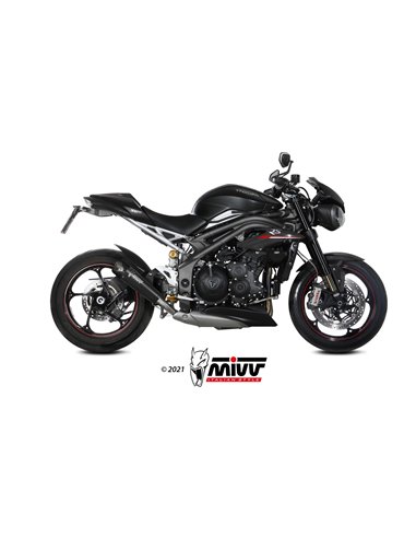 Mivv Slip-On X-M5 black Triumph Speed Triple R / S / RS 2018-20