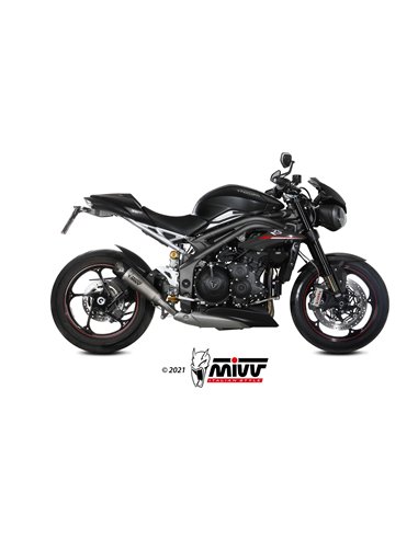 Mivv Slip-On X-M5 titan Triumph Speed Triple R / S / RS 2018-20