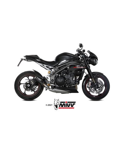 Mivv Slip-On Mk3 carbono Triumph Speed Triple R / S / RS 2018-20