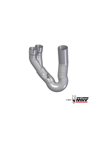 Mivv Tubo no kat (compatible con silenciadores Mivv y Originales) Ducati Hypermotard 950 2021-24