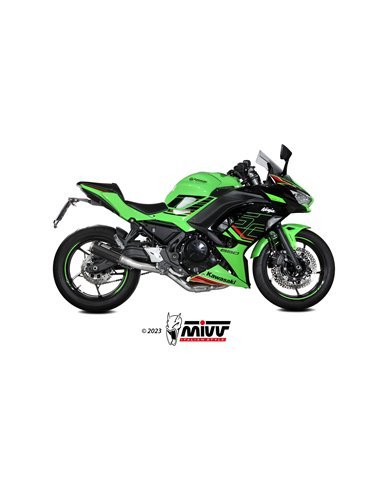 Mivv Full system 2x1 MK3 carbono Kawasaki Ninja 650 / Z650 2024 (2 sondas lambda)