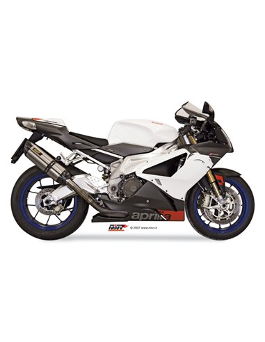 Mivv 2 Slip-On Suono St. Steel con tapa carbono Aprilia RSV 1000 04-08 / Tuono Fighter 1000 06-10