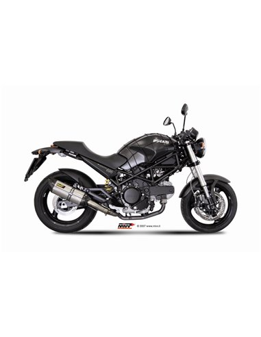 Mivv 2 Slip-On Suono St. Steel con tapa carbono Ducati Monster 695 2006-08