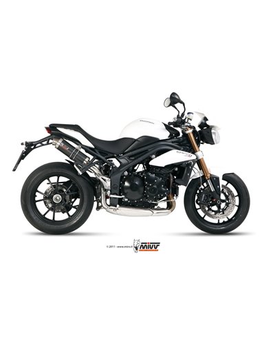 Mivv 2 Slip-On GP carbon Triumph Speed Triple 2011-15