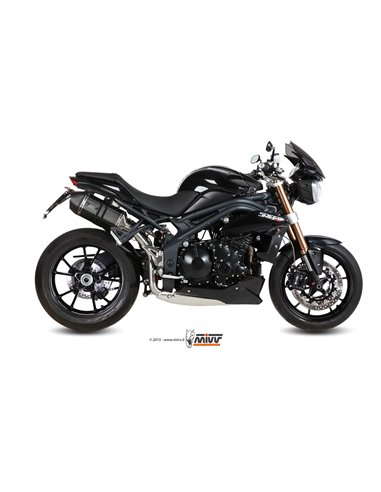 Mivv 2 Slip-On Speed edge black Triumph Speed Triple 2011-15