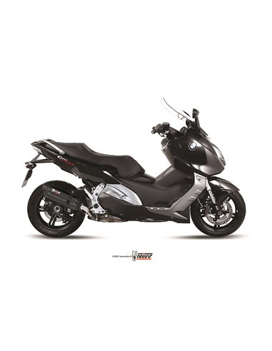 Mivv Slip-On Suono black con tapa carbono BMW C 600 Sport / C 650 GT 2012-15