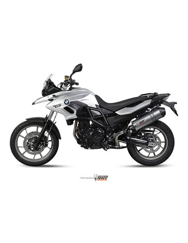 Mivv Slip-On Oval titan con tapa carbono BMW F 700 GS 2012-17