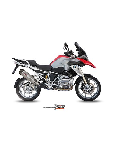 Mivv Slip-On Oval titan con tapa carbono BMW R 1200 GS / Adventure 2013-18