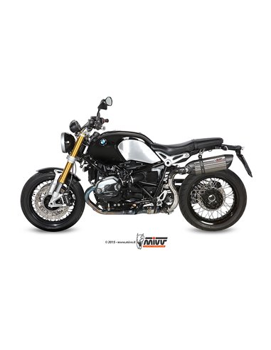 Mivv Slip-On Suono St. Steel con tapa carbono BMW R Nine T 2014-23