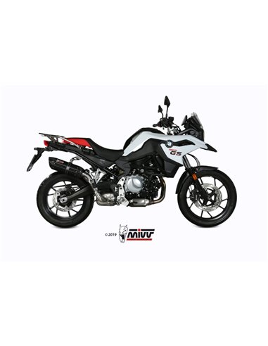 Mivv Slip-On Suono black con tapa carbono BMW F 750 GS / F 850 GS 2018-24