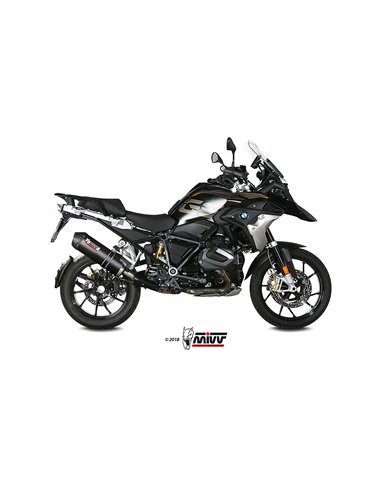 Mivv Slip-On Oval carbono con tapa carbono BMW R 1250 GS / Adventure 2019-23