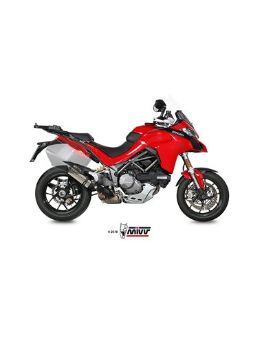 Mivv Slip-On Suono St. Steel con tapa carbono Ducati Multistrada 1200 2015-17 / 1260 2018-20