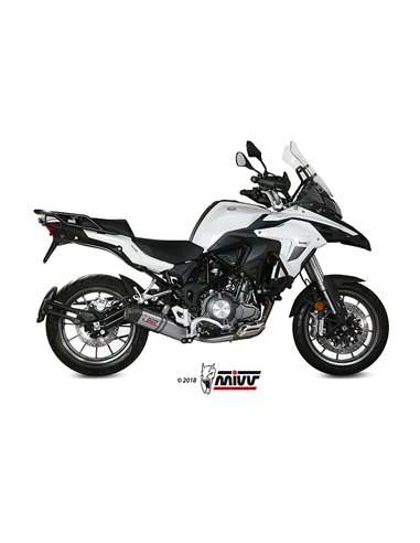 Mivv Slip-On Oval titan con tapa carbono Benelli TRK 502 2017-24