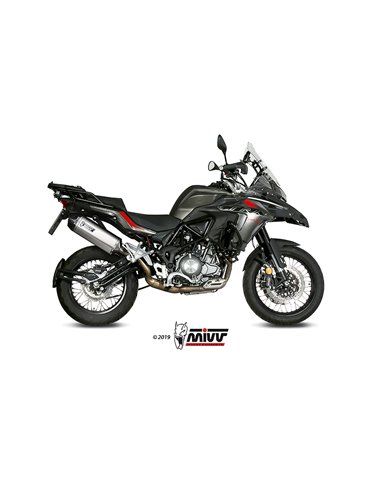 Mivv Slip-On Speed edge St. Steel con tapa carbono Benelli TRK 502 X 2018-24