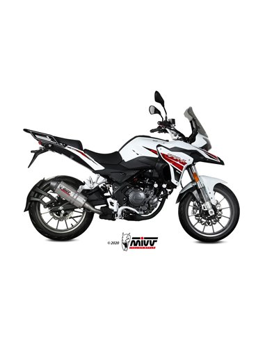 Mivv Slip-On Oval titan con tapa carbono Benelli TRK 251 2019-24