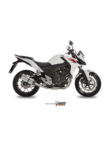 Mivv Slip-On Suono St. Steel con tapa carbono Honda CB 500 F / X / CBR 500 R 2013-15