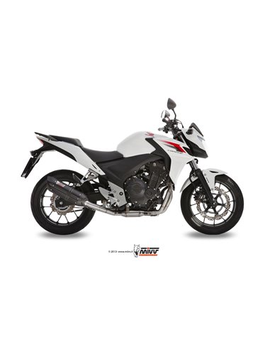 Mivv Slip-On Suono black con tapa carbono Honda CB 500 F / X / CBR 500 R 2013-15