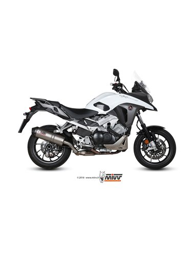 Mivv Slip-On Oval titan con tapa carbono Honda Crossrunner  2015-20