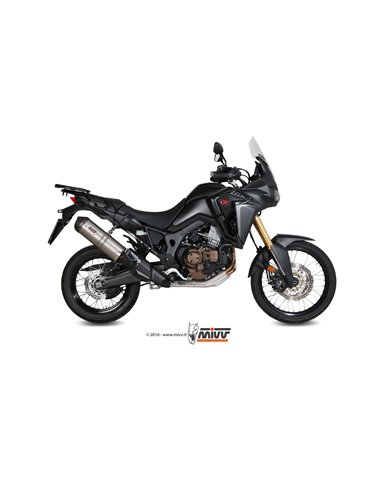 Mivv Slip-On Oval titan con tapa carbono Honda CRF 1000 L Africa Twin 2016-19