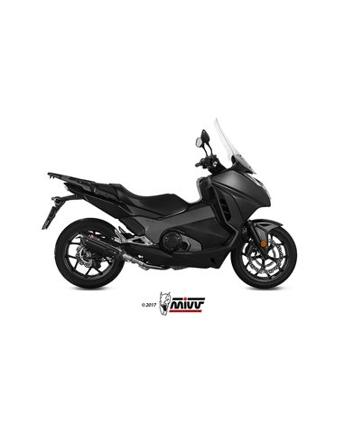 Mivv Slip-On Suono black con tapa carbono Honda Integra  750 2016-20 / NC 750 S / X 2016-22