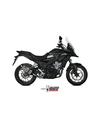 Mivv Slip-On Suono St. Steel con tapa carbono Honda CB 500 X 2017-22