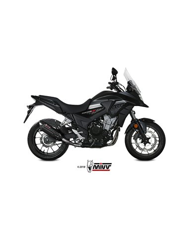 Mivv Slip-On Suono black con tapa carbono Honda CB 500 X 2017-22