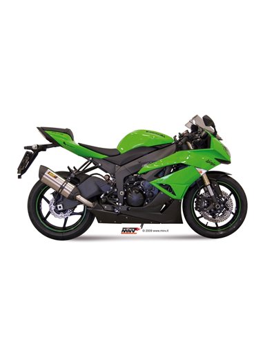 Mivv Slip-On Suono St. Steel con tapa carbono Kawasaki ZX-6 R 2009-16 / ZX-6 R 636 2013-16