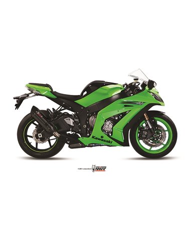 Mivv Slip-On Suono black con tapa carbono Kawasaki ZX-10 R 2011-15